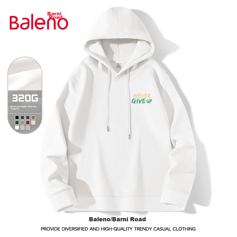 Baleno Hooded Sweatshirt for Men, Spring And Autumn Student Fashion Casual Loose Jacket, Simple Versatile Pullover Top 25