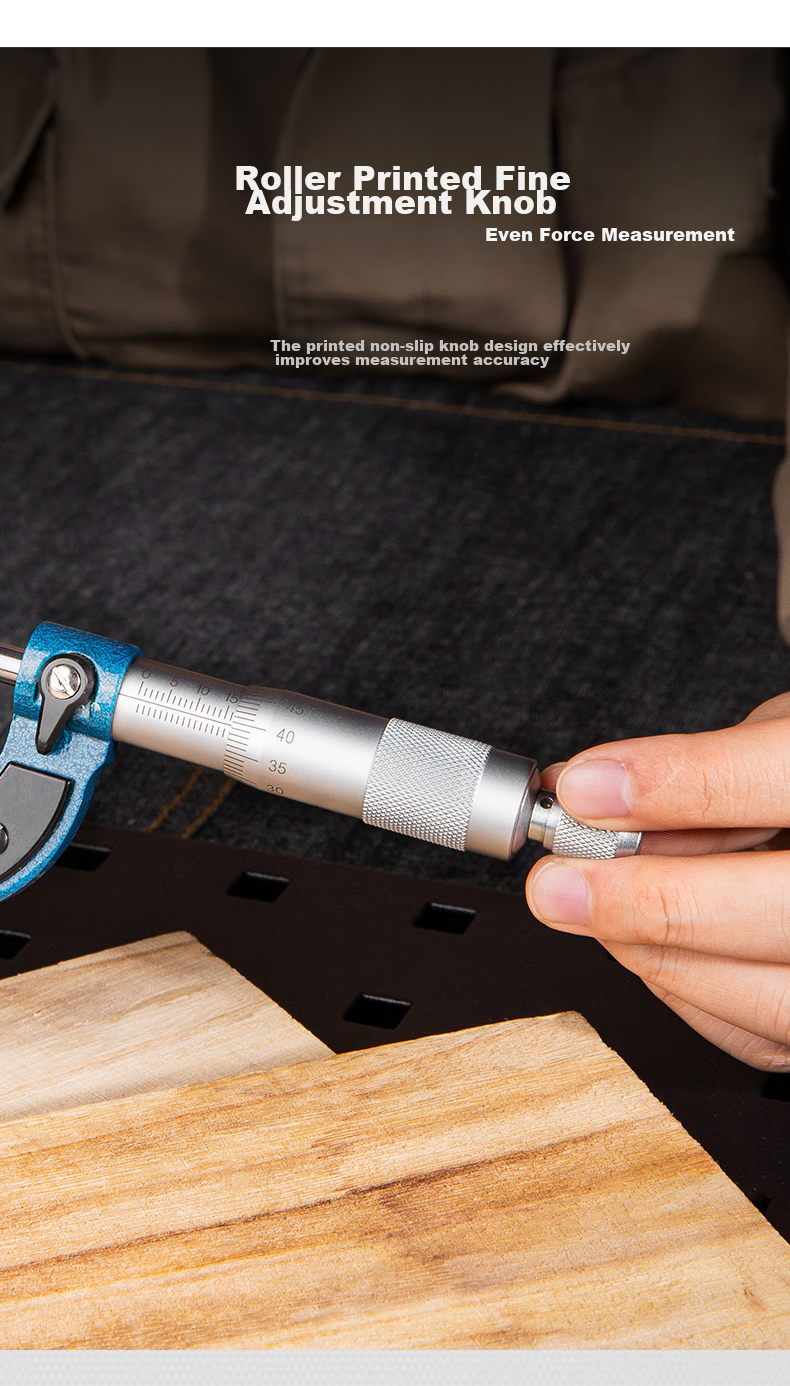 Deli External Micrometer, Mechanical Screw Gauge, 0.01mm High-Precision Thickness Gauge, Vernier Caliper 3
