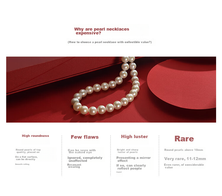Jingrun Pearl Necklace for Women 925 Silver Freshwater Pearl Necklace Youthful Jewelry Practical Birthday Gift for Girlfriend 2