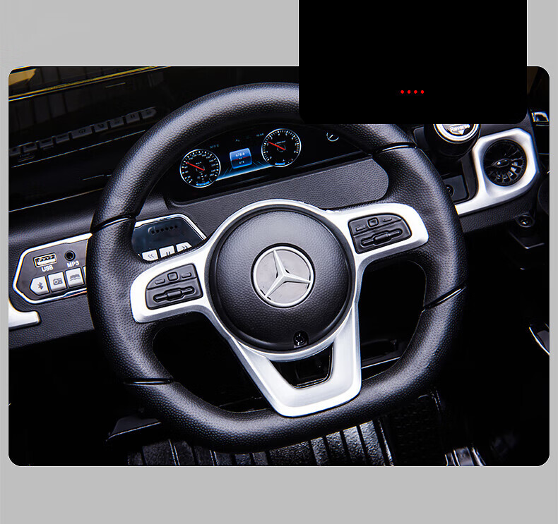 BeRica Mercedes-Benz Authorized G500 Dual-Drive Soft Wheel Children's Electric Ride-On Toy Car with Remote Control, Four-Wheel Drive, And Seat Function, Gift 13