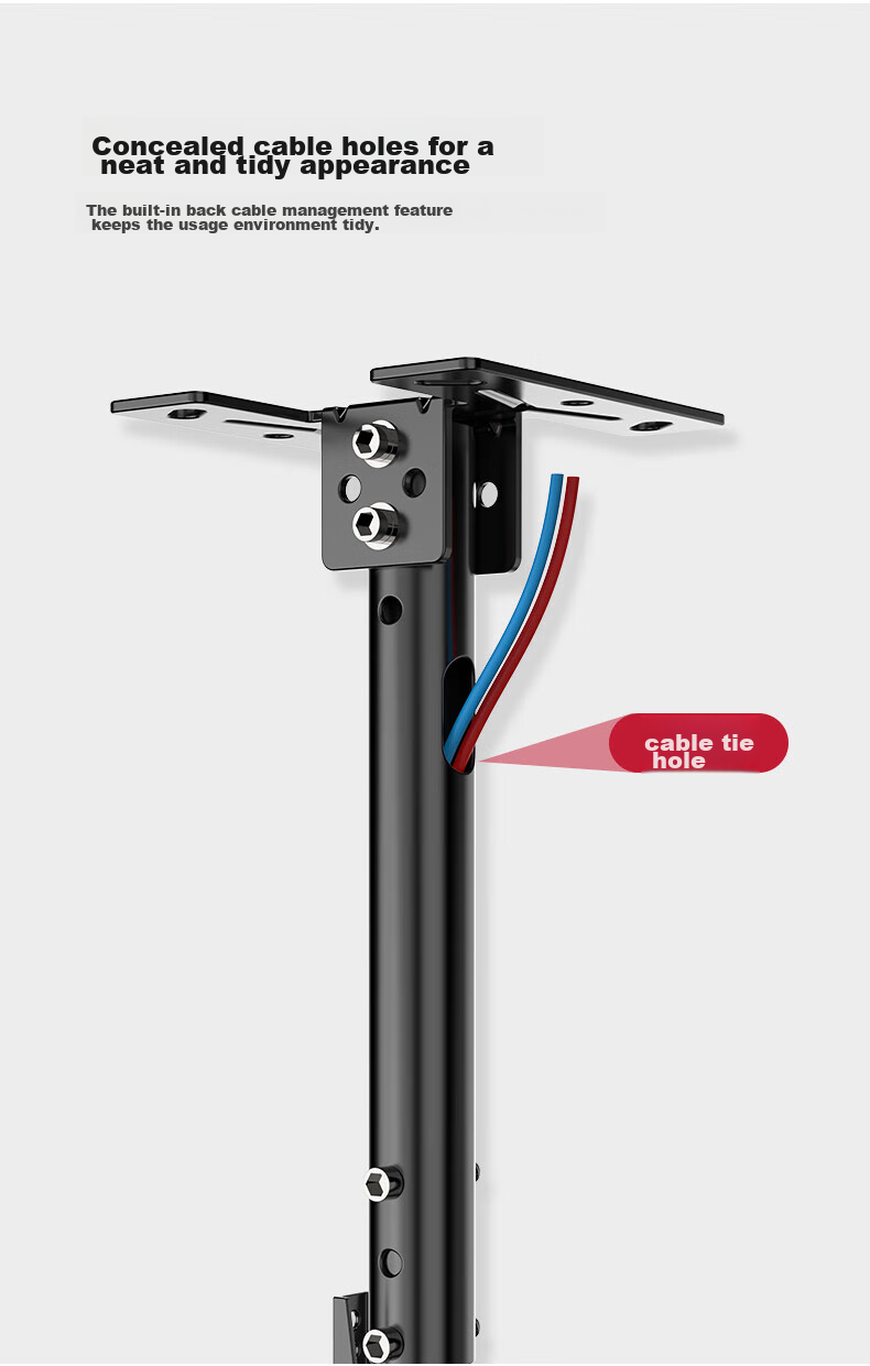 Jiangwutong TV Mount Bracket [26-60 Inches], Ceiling Hanging Bracket, 360-Degree Rotating Display Hanging Rod, LCD TV Suspension Bracket 8