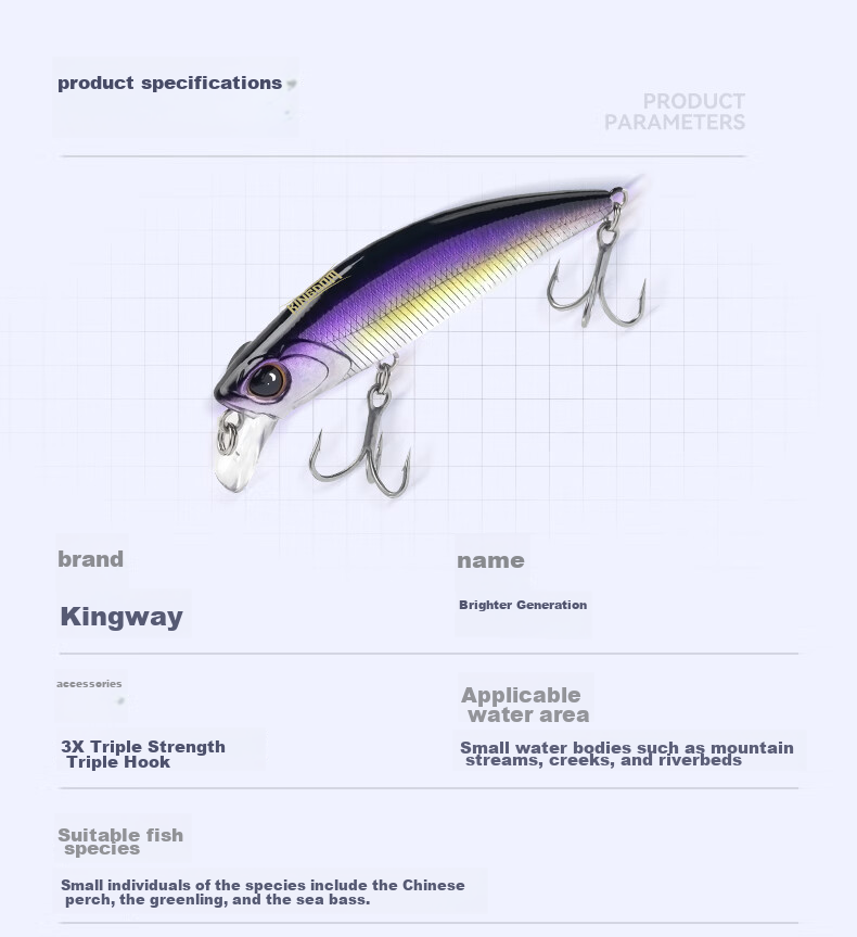 Guowangluya Rice Noodle Sinking Micro Lure Artificial Bait for Freshwater Bass, Bionic Imitation Bait, 3.6g/LZ01 Color 2