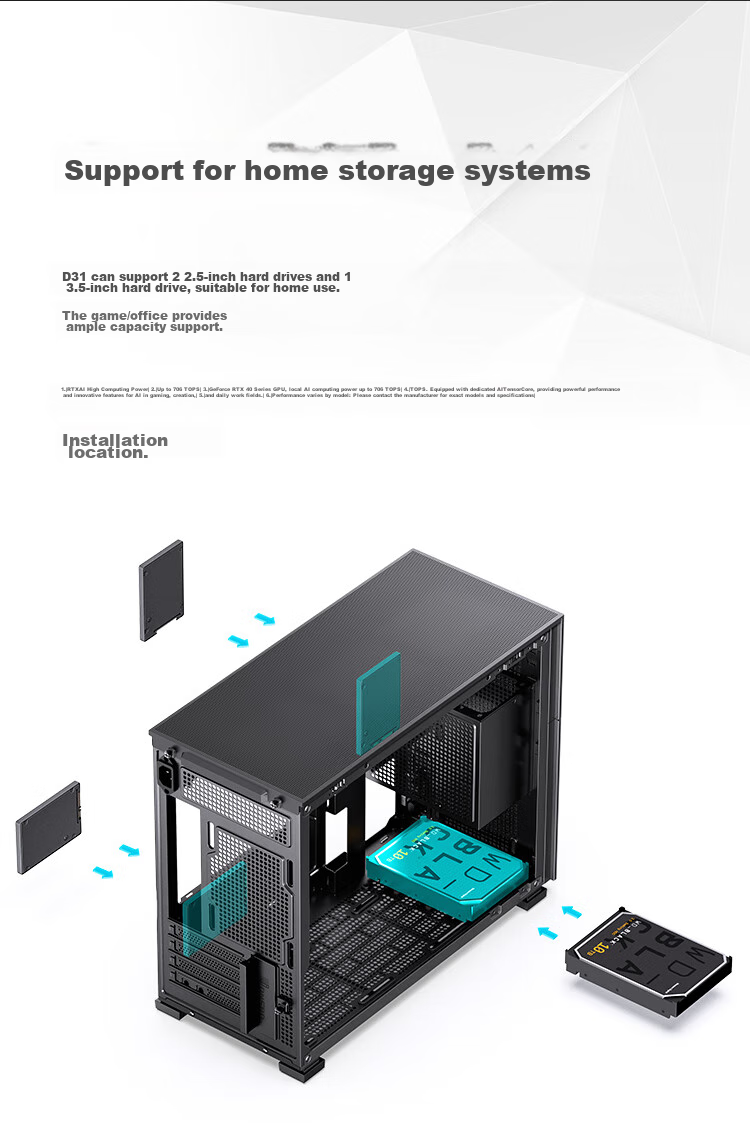 JONSBO D32 PRO White MATX Desktop Small Case (Side Panel, Motherboard, Adjustable Cable Management, Supports MATX Motherboard, ATX Power Supply, 240mm Radiator Mounting) 23