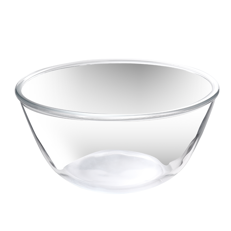BJ Glass Bowl, Fruit Salad Bowl, Glass Basin, Mixing Bowl, Transparent Bowl, Egg Beating Bowl, Baking Bowl, Salad Bowl, 2700ML