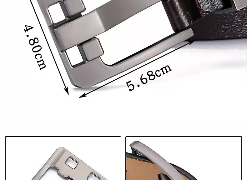 Dibinze Men's Belt, Extended 150cm, Large Size, for Chubby Men, Genuine Leather, Pin Buckle, Extra Long Belt, Gift for Boyfriend 7