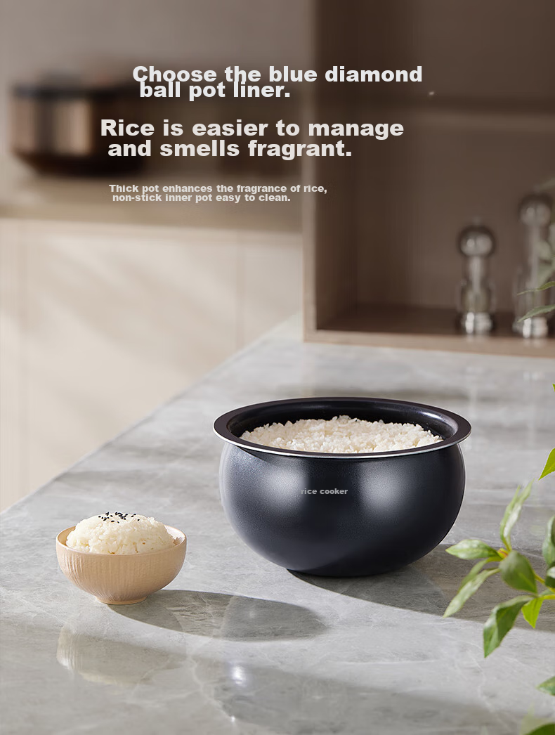 SUPOR Rice Cooker for 4-5 People, Large Capacity 4L Blue Diamond Ball Pot, Wood-Fired Rice, Home Electric Pot, for Cooking Rice, Soup, Porridge, Non-Stick Intelligent Multi-Function Micro-Pressure Rice Cooker SF40FC733 4