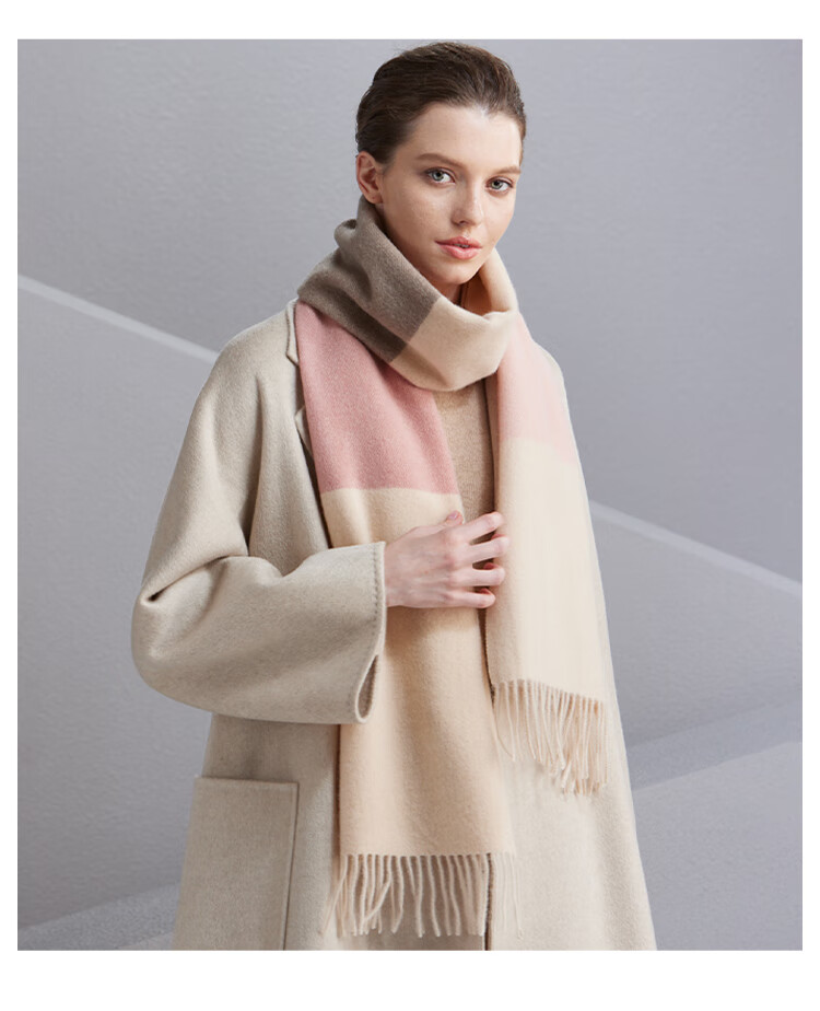 Hengyuanxiang 100% Cashmere Scarf, Women's Shawl, Warm Neck Warmer, Birthday Gift for Mom, Present for Elders 35
