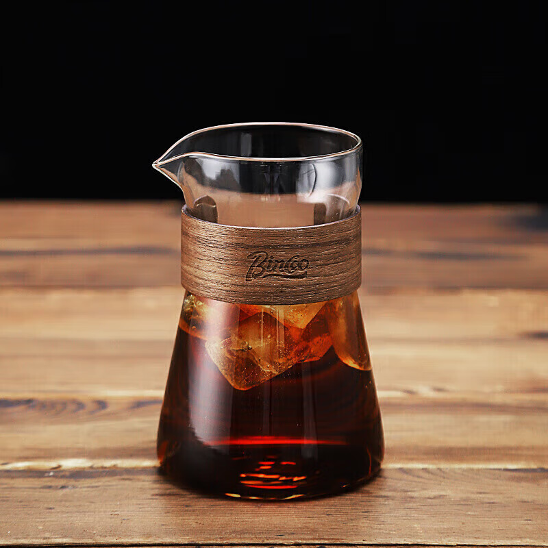 Bincoo Coffee Sharing Pot, Pour-Over Coffee Set, Glass Pot, Japanese-Style Drip Coffee Cup, Cold Brew Pot, Tasting Cup