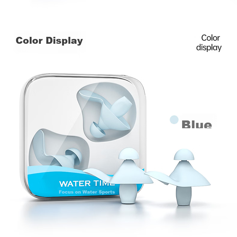 WATERTIME / Shuichuan Swimming Earplugs Waterproof Professional Children And Adults Anti-Inflammatory Diving Anti-Ingress Device Swimming Equipment Blue 10