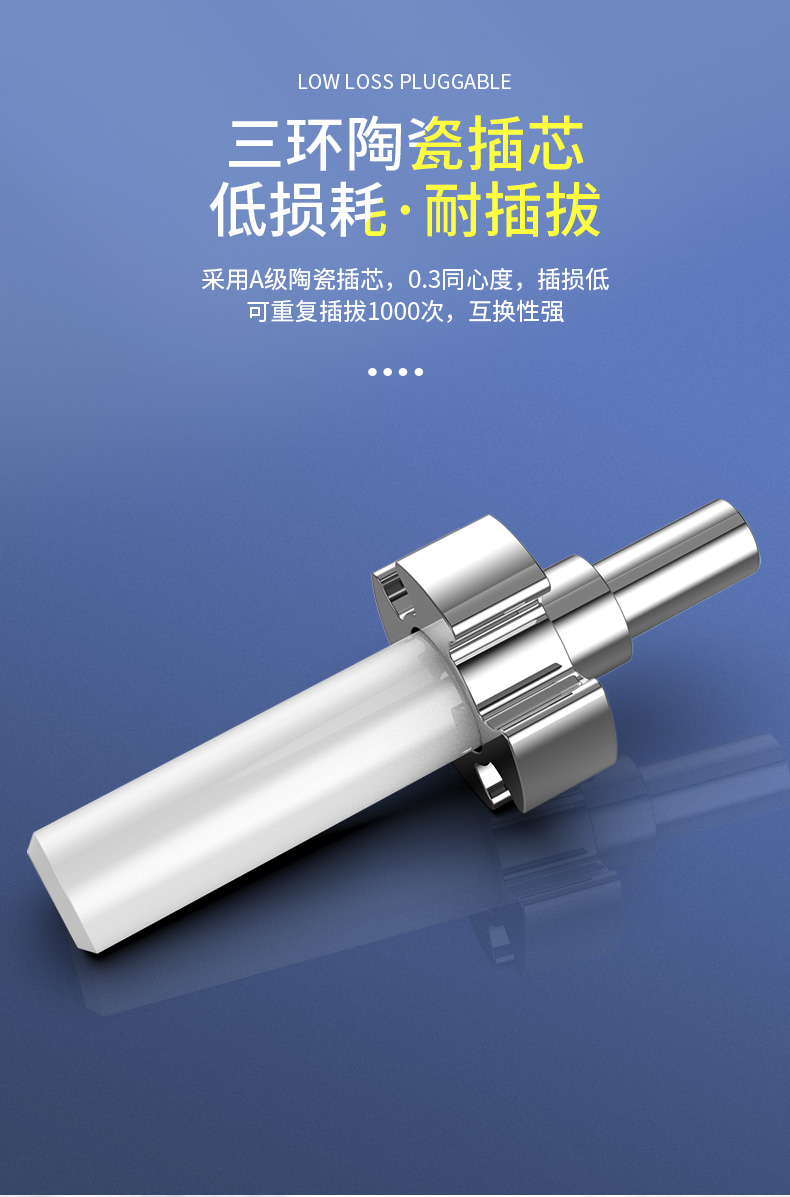 Guanghang Telecom Grade Optical Fiber Patch Cord ST-ST Single Mode Single Core 2m Indoor Fiber Optic Cable Low Smoke Halogen-Free Eco-Friendly Jacket Transceiver Pigtail GH-TT02-S 2