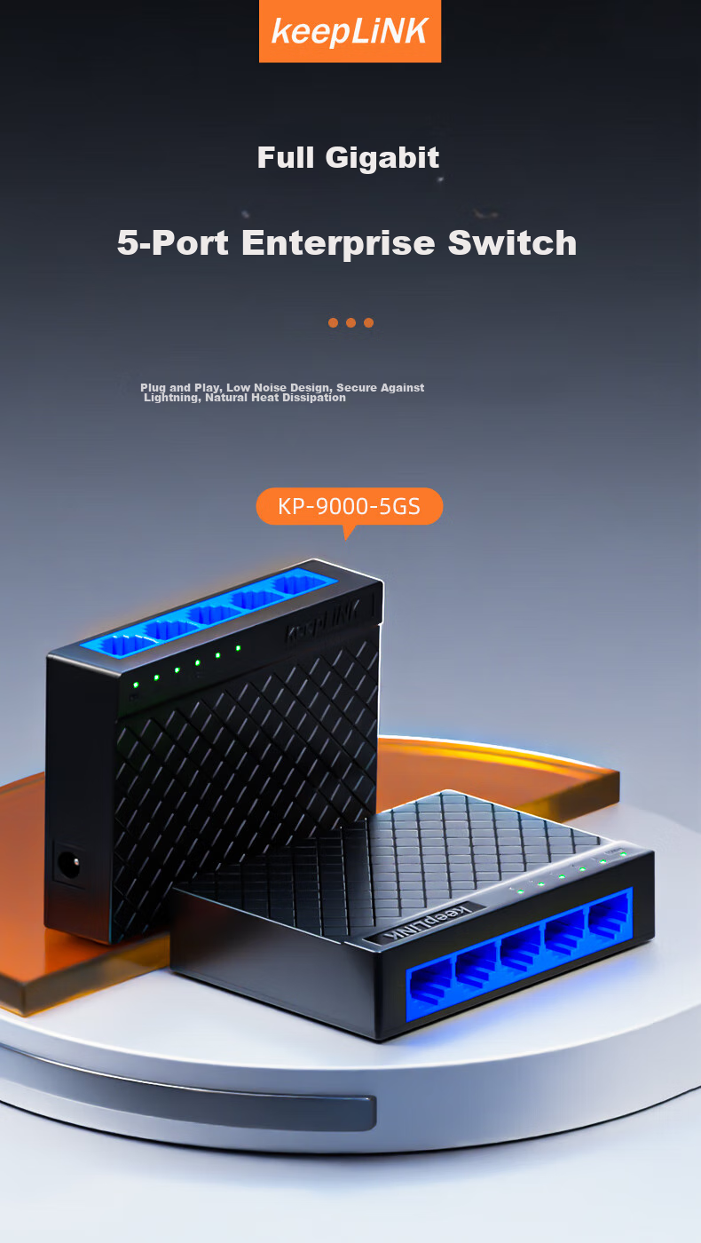 KeepLINK KP-9000 Gigabit 16-Port Switch, Plug-And Enterprise-Grade Network Switch, Monitoring Network Cable Splitter/distributor, Per Unit 1