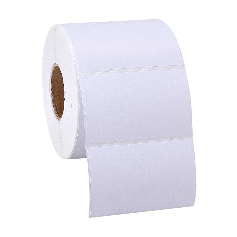 Laiterly 【Customizable】80*50*1000 Sheets*1 Roll Coated Label Paper Carbon Ribbon Label Printer Barcode Paper High Adhesive Eco-friendly Coated Self-adhesive Labels