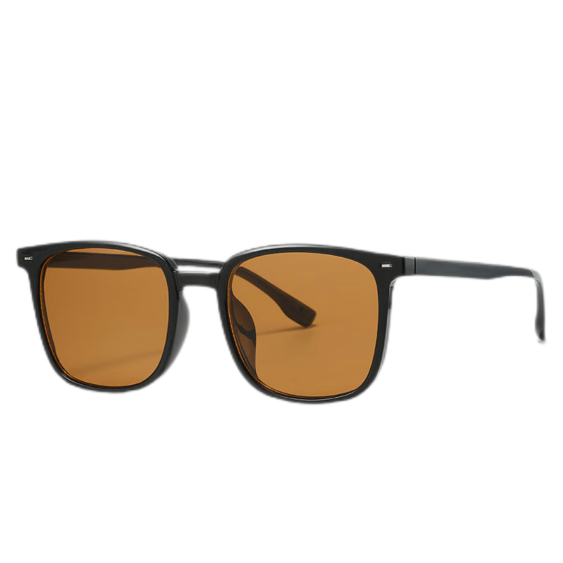 Baixiaoshe Korean Version Sunglasses-2308 [Tea Color], Sun Protection Glasses, Trendy Style for Men And Women, Driving Sunglasses