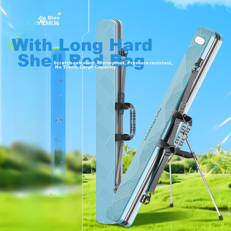 JIADIAONI Fishing Rod Bag, Hard Shell Rod Case, Umbrella Case Integrated Storage, Fishing Tackle, Specialized Fishing Rod Case, Waterproof, 130*10*10