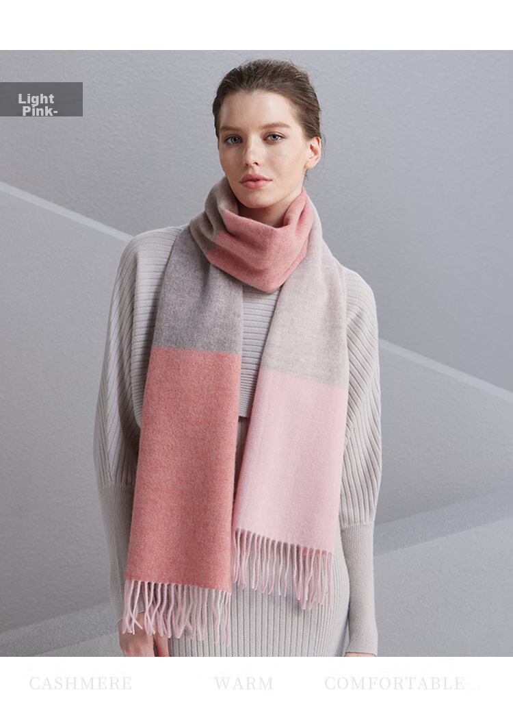 Hengyuanxiang 100% Cashmere Scarf, Women's Shawl, Warm Neck Warmer, Birthday Gift for Mom, Present for Elders 11