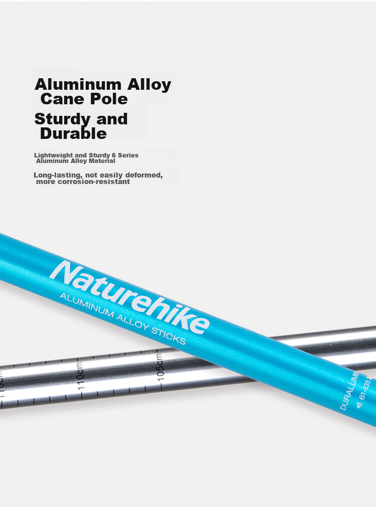 Naturehike Noke Qingxue Base Outdoor Children's Trekking Pole, Telescopic Hiking Pole for Men And Women, Ultra-Light Aluminum Alloy Pole, Black 4