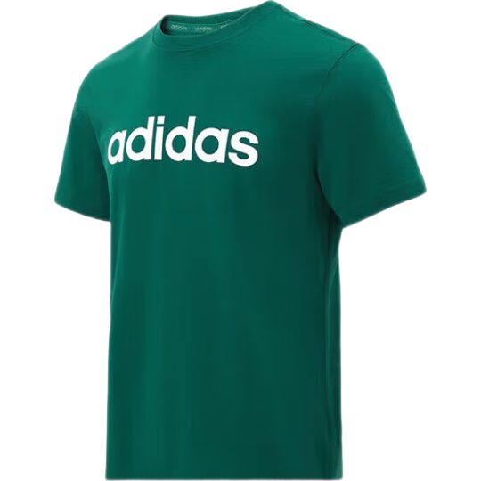 Adidas Cotton Short-Sleeve T-Shirt for Men, Round Neck, Casual Versatile Top, Men's Clothing, Size XL