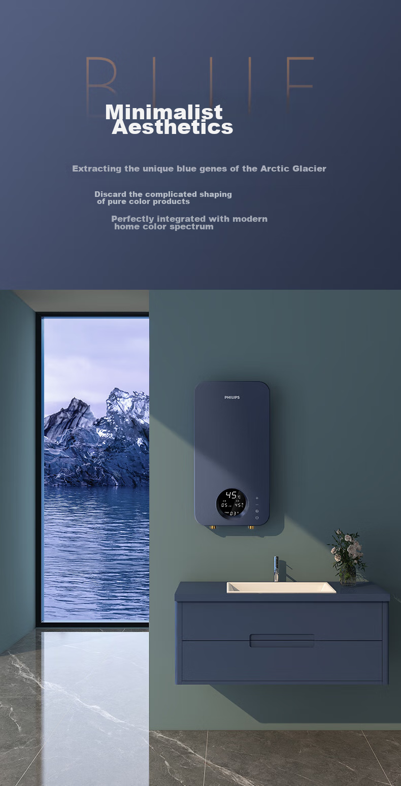 PHILIPS Instant Electric Water Heater, Smart Voice Control, 8500W Rapid Heating, Four-Season Constant Temperature, Stepless Frequency Conversion, AWH2402/93 (Upgraded Version) 4