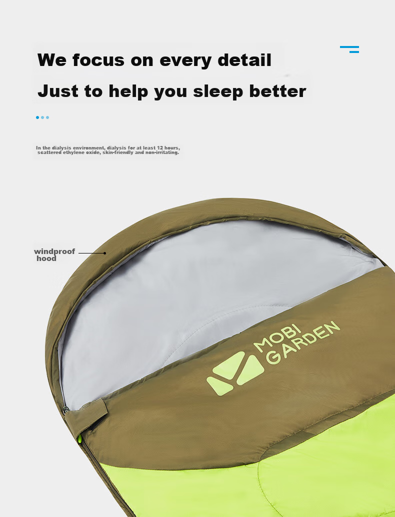 MOBIGARDEN Sleeping Bag, Outdoor Camping Splicing Single Warm Sleeping Bag Xiangyun 1.8 EX19562005, Light Sand Color/Left 4