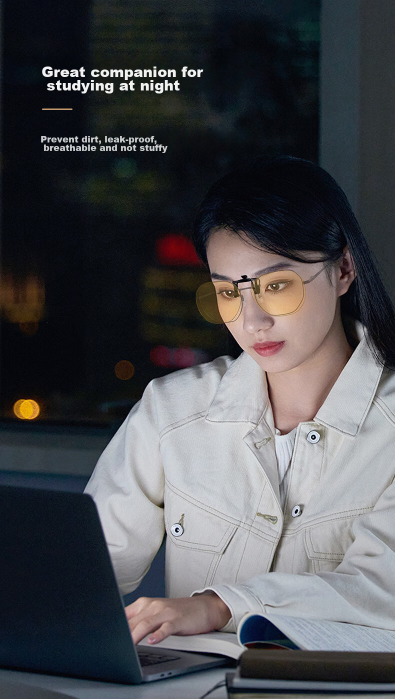 Quark Official [US Patent Black Lenses] Myopia Clip-On Glasses with Blue Light Blocking And UV Protection Sm9502 5