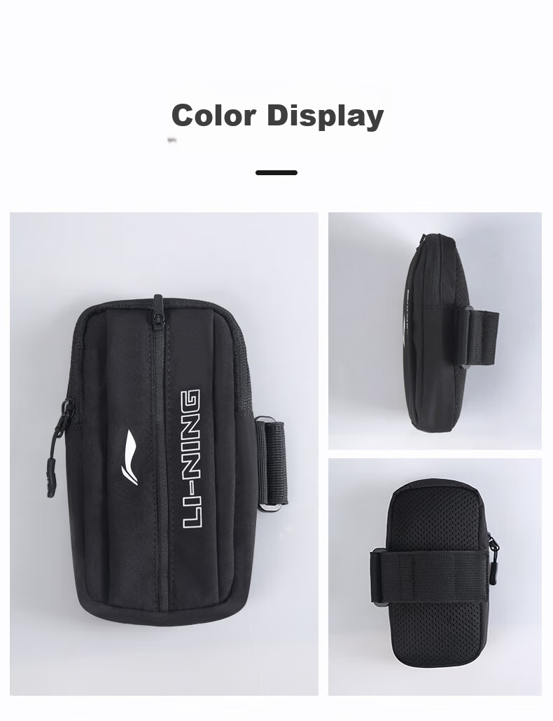 Li-Ning Running Phone Armband, Outdoor Sports Cycling Fitness Phone Holder, Large Capacity Water-Resistant Wristband, Gree 20