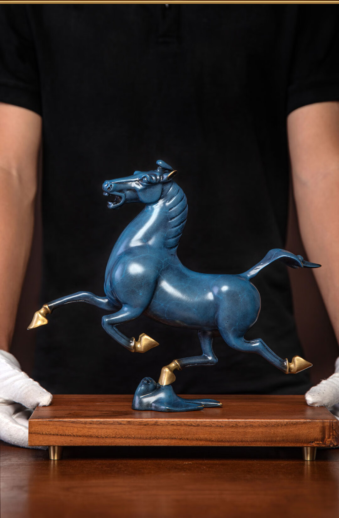 Damingtongjiang, Copper Horse Ornament for Office, High-End Living Room Entrance Hallway Wine Cabinet Craft, Housewarming And Business Opening Gift 7