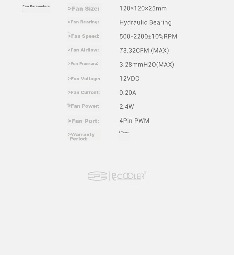 PCCOOLER RT500 Digital Display, BK Matte Black, CPU Air Cooler (5 Heat Pipes / Temperature Display / High-Performance Fan / Triangular Wave Fin / 1700/AM5) 9