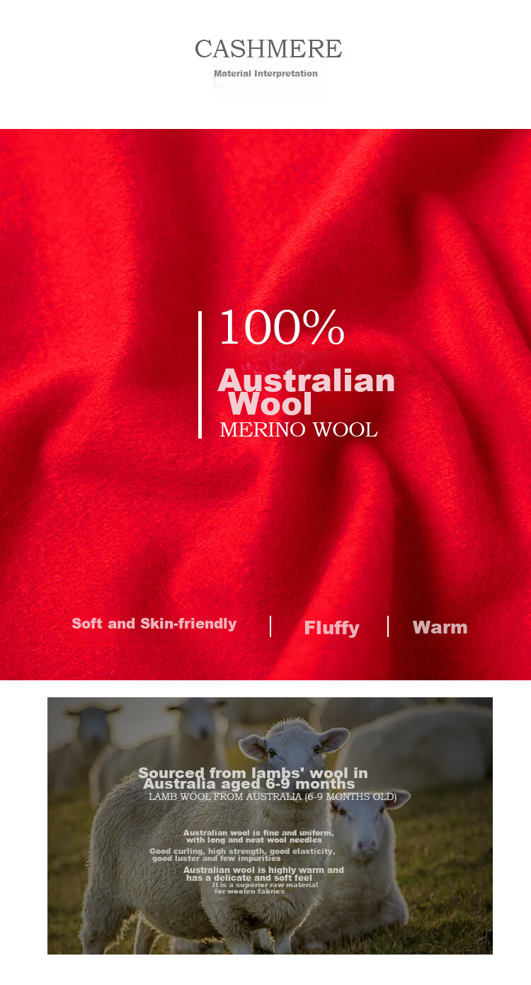 Shanghaigushi 100% Wool Scarf Gift Box, Winter Warmth, Embroidered Neckwear for Men And Women, Birthday Gift for Mom Or Teacher, National Day Present 4