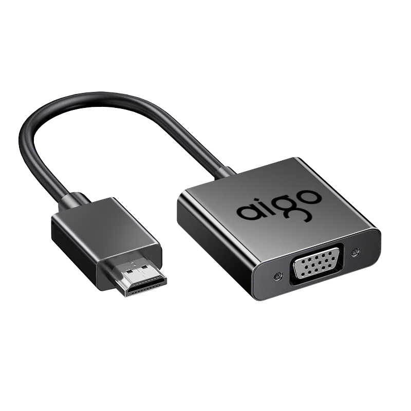 Aigo HDMI to VGA Converter, HD Video Conference Expansion Dock, Presentation Split-Screen Extension Dock, Laptop/PC/TV Box/Projector Adapter KH01
