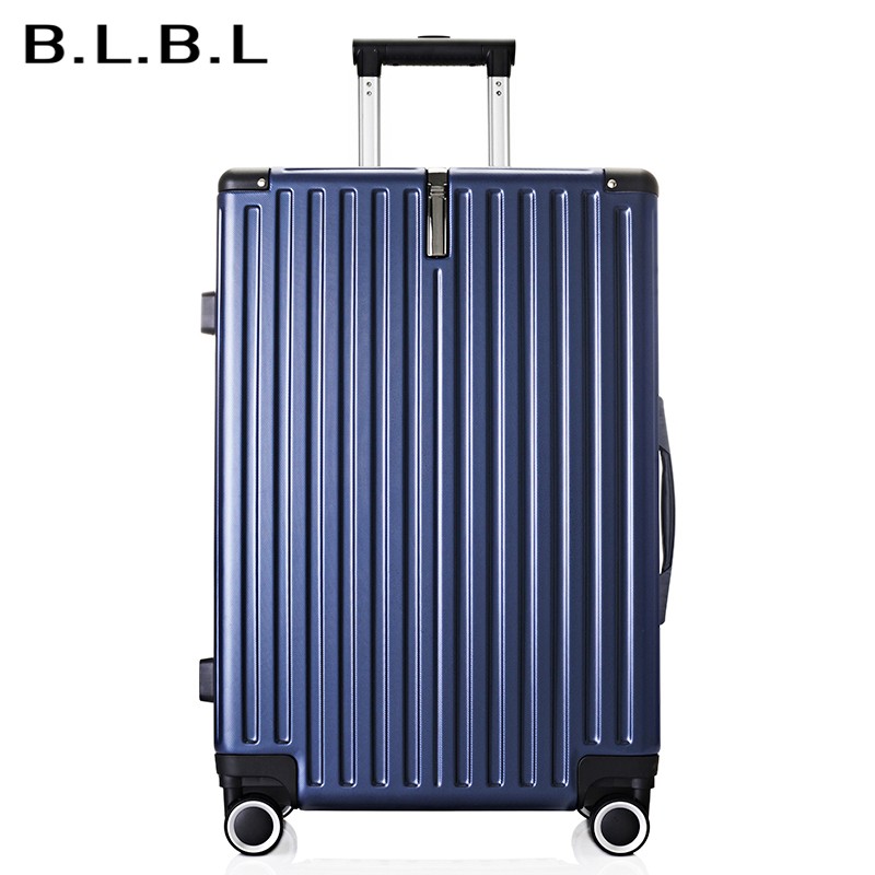 Чемодан B.L.B.L, большой, 26 дюймов, spinner, с кодовым замком, модель 6011, темно-синий