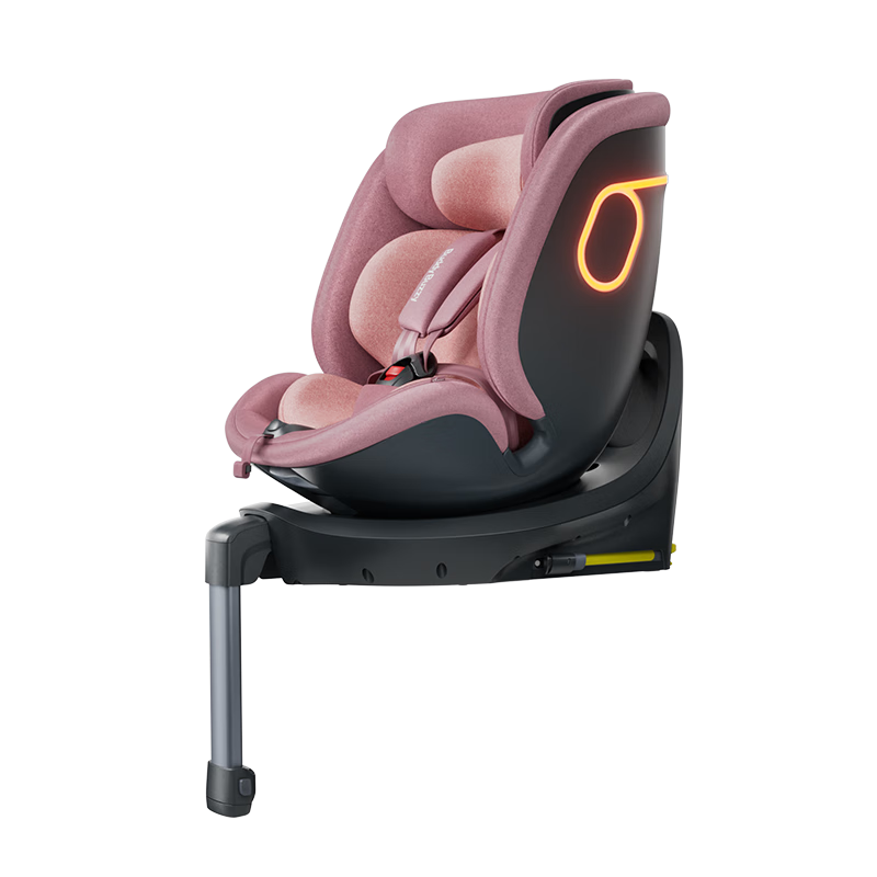 Buddy Buzzy Qiuzhi 2 New National Standard Child Safety Car Seat for Ages 0-8, In-Car Baby Chair with Reclining Function, I-Size, Iceberry Pink