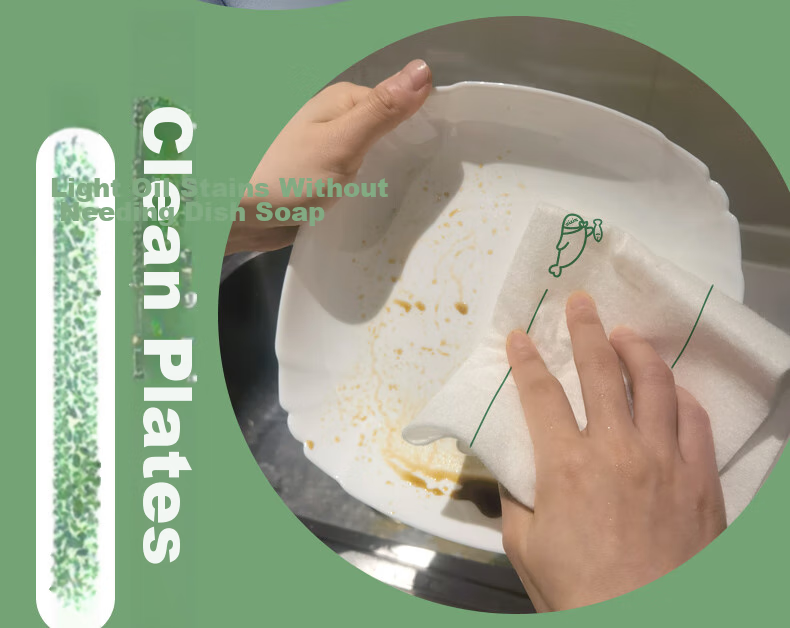 FUTURE MATTERS FM Tianzhufiber Weekly Disposable Cleaning Cloth, 28*28cm, 20 Sheets/roll, Absorbent, Oil-Absorbing, Antibacterial, Formaldehyde-Free, Fluorescent Agent-Free 15