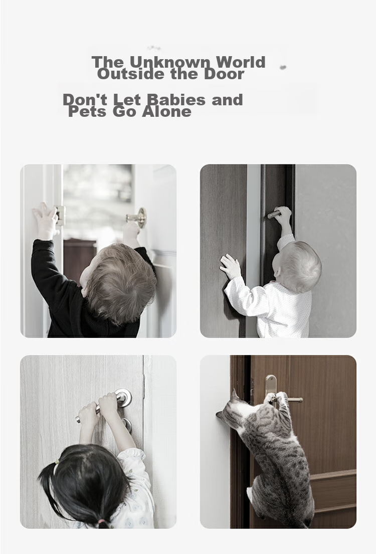9I9 Door Handle Safety Lock, Baby Safety Lock Catch, Prevents Children from Opening Doors And Windows, Drawer Lock, Pet Lock A14 3