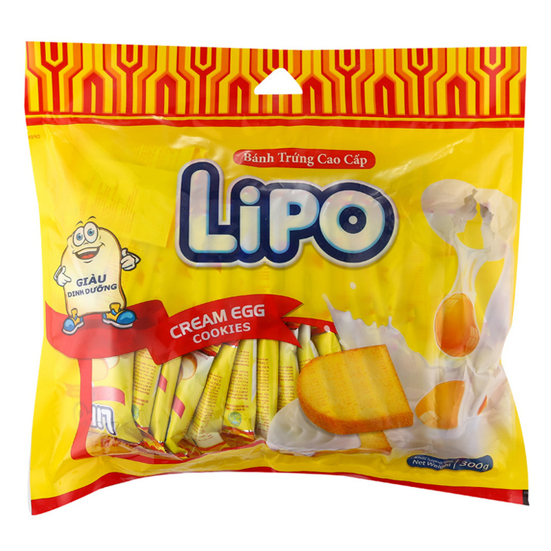 Lipo原味面包干300g*2袋 越南进口饼干 零食大礼包  年货 出游 野餐