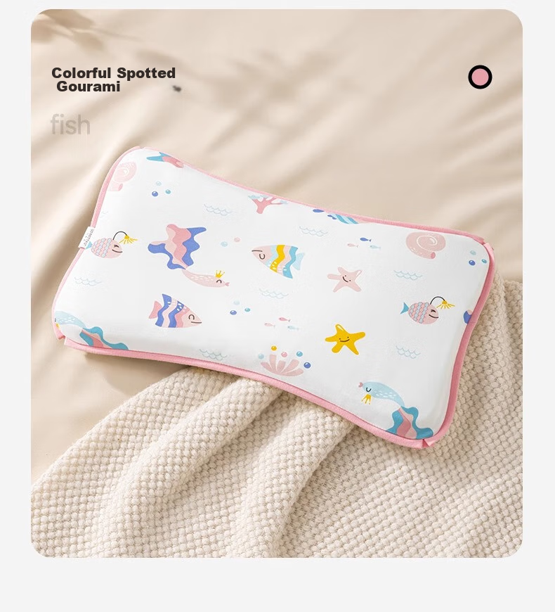 Beitaisi Cloud Pillow, Baby Pillow for 0-1 Year Olds, Sweat-Absorbing Breathable Gauze, Ten-Layer Pleated Fabric, Anti-Colic Pillowcase, Dreamy Floral Patter 35