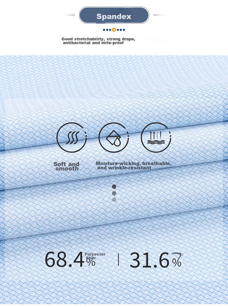 FIRS Long-Sleeve Shirt for Men, Spring And Autumn Business Casual Antibacterial Versatile Dress Shirt, Lake Blue, Size 44 1