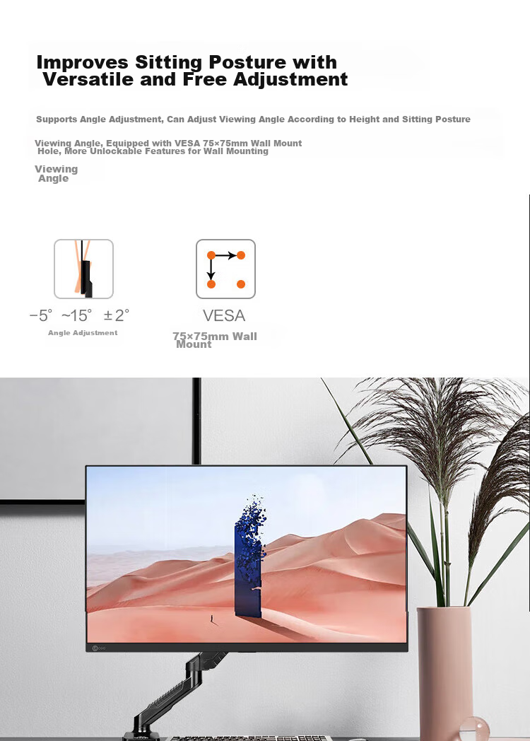 Lecoo Lenovo 27-inch Curved 75Hz Full HD Narrow Bezel Wide Color Gamut Eye Protection Low Blue Light 1500R Curvature Office Gaming Monitor B2724C 11