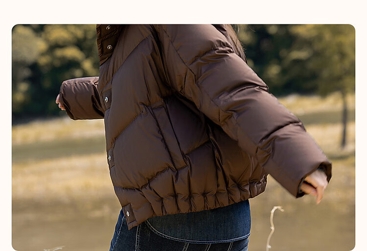 Dme [Urban Light Outdoor] Winter 400T Spring Yafang Pressure-Elastic Fluffy 90% Duck Down Puffer Jacket down Coat for Wome 4
