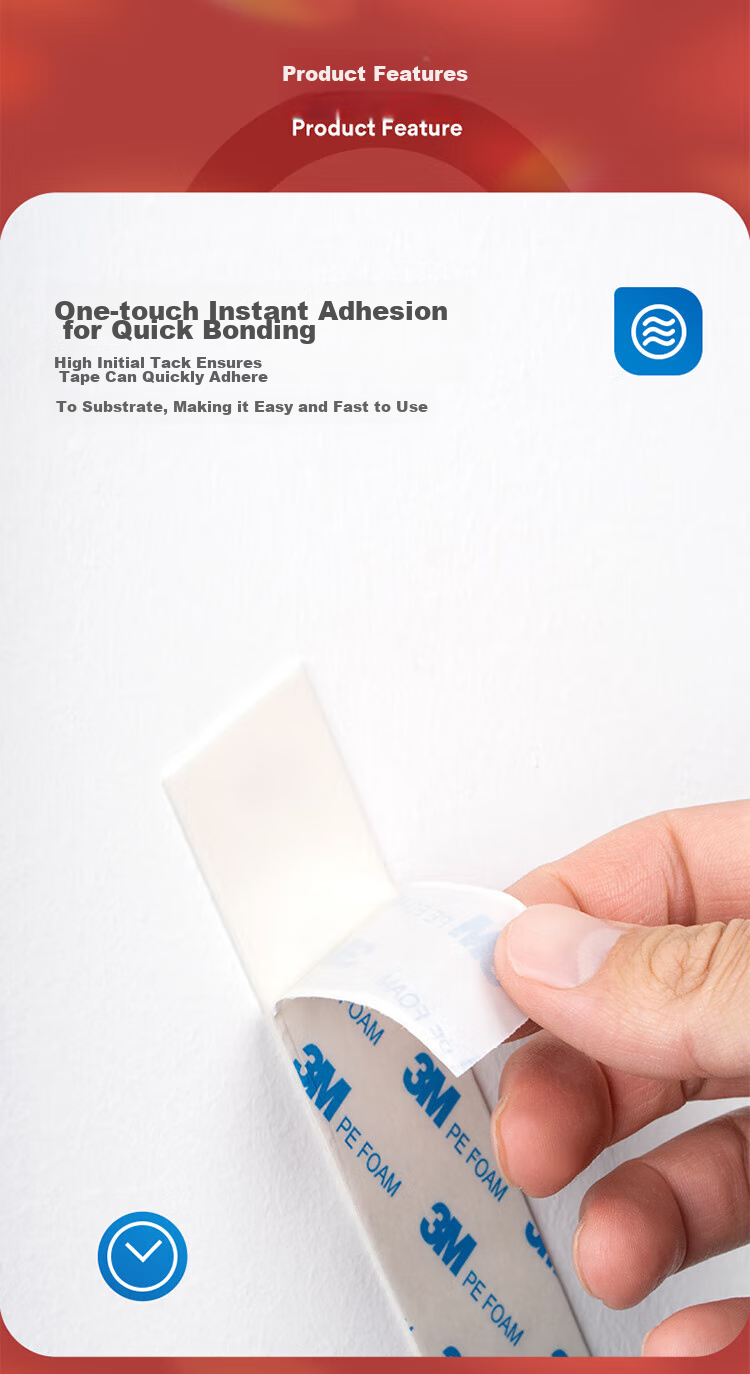 3M Double-Sided Tape, Strong Adhesive, Waterproof, for Office Use/ETC Cards/Student Stationery/Handcrafts, etc., 1600T, 60MM Diameter, 4 Pieces 5