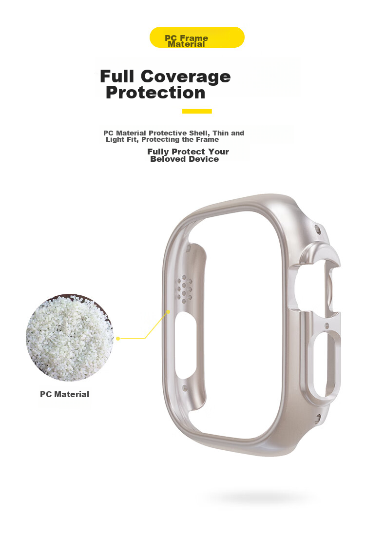 KMaxAI Compatible with Apple Watch Ultra 4 Case, Universal for 2nd And 3rd Generation Watch Cases, Apple Watch Ultra 4 Frame, IWatch 49mm Watch Protective Cover, Transparent 4
