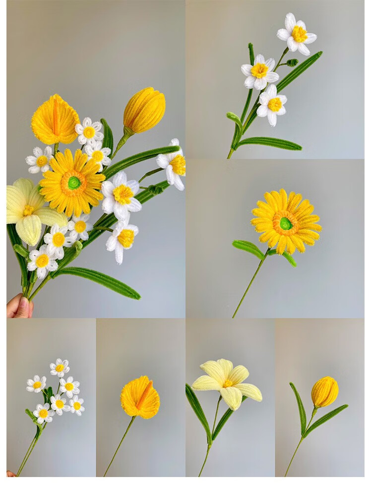 Letrel Twist Tie Eternal Flower Bouquet Wrapping Paper DIY Craft Materials Birthday Gift for Boys And Girls 18