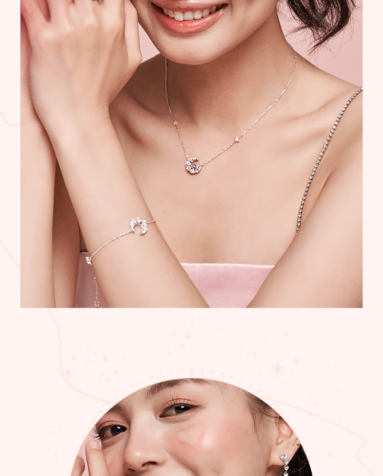 Fanci Dream Moon Necklace for Women, Silver Blue, Elegant Luxury Birthday Gift for Girlfriend 10