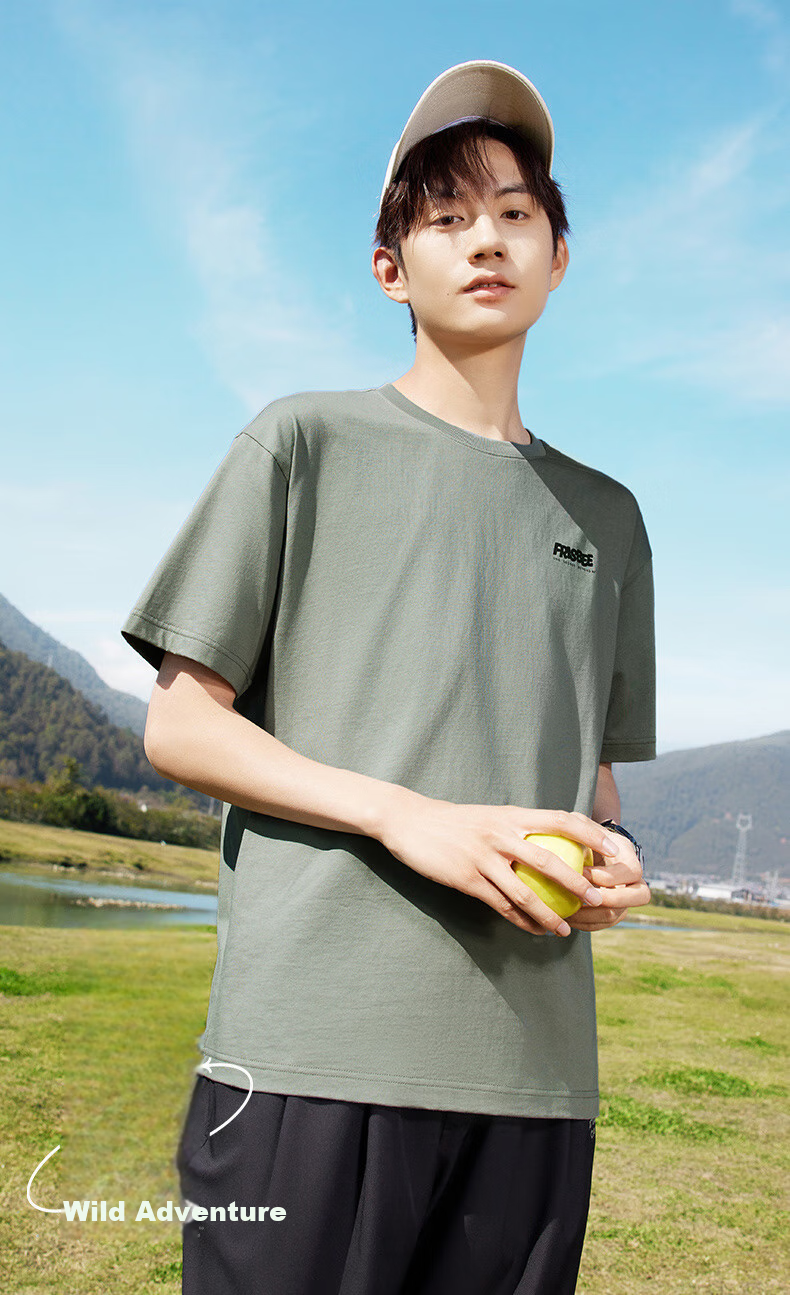 361° Men's Short Sleeve T-Shirt Spring Summer Sports Loose Casual Outdoor Crew Neck Top Unisex 632623106-2 26