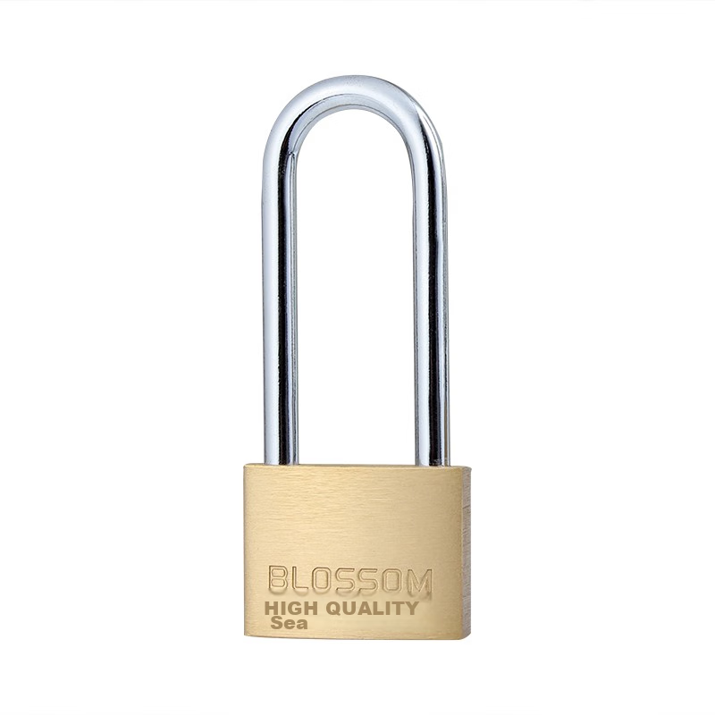 BLOSSOM Brass Padlock, Long Shackle Lock, Indoor Door Dormitory Lock, Waterproof Rust-Proof Lock, Student Drawer Cabinet Lock BC074L