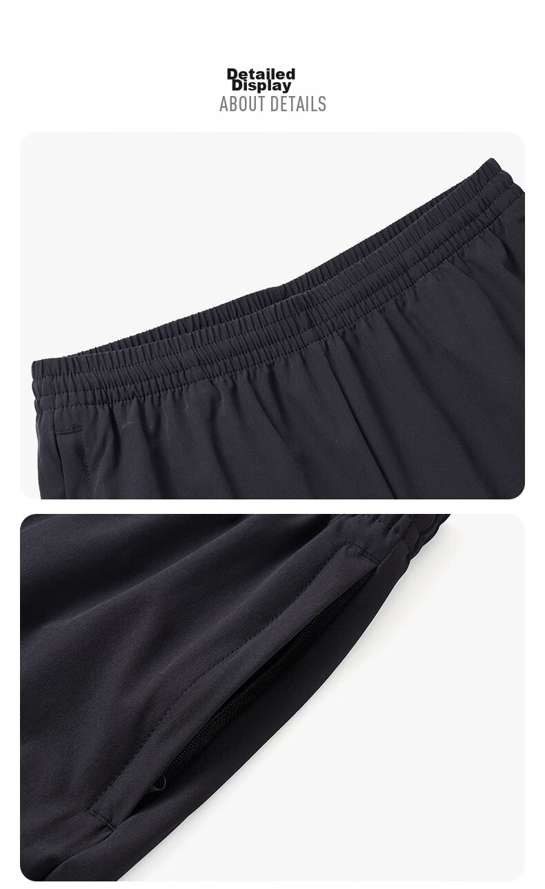 ERKE Women's Spring Woven Sports Pants Elastic Quick-Dry Moisture-Wicking Casual Outdoor Fitness Cropped Trousers 19