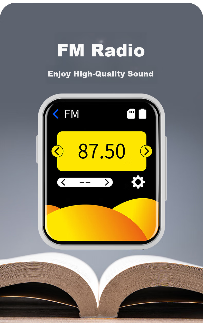 Aigo MP3/MP4 Video Player, 2-Inch Touchscreen, Bluetooth 5.4 External Speaker, Lossless HIFI, Student English Portable Player, E-Book Reader, Camera, Photo And Video Capture, 805-64GB 16