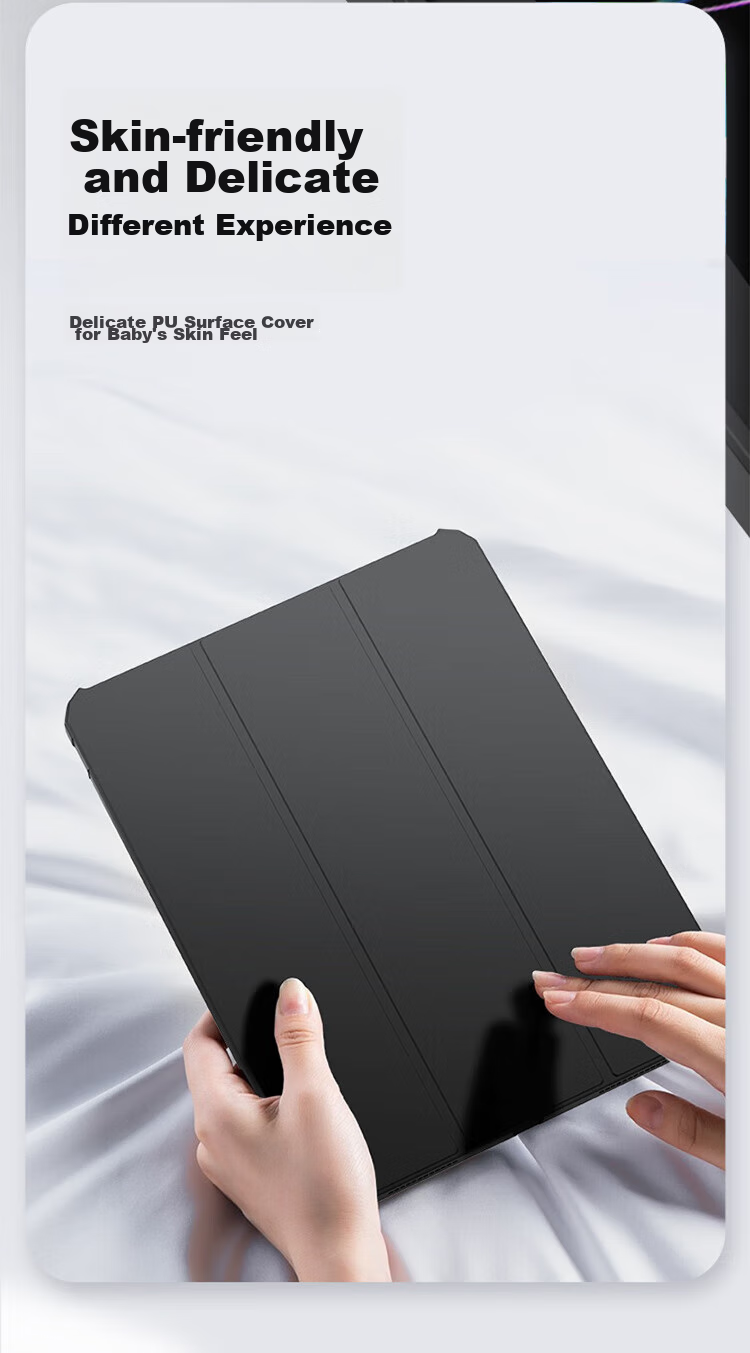 JD Original IPad Pro 11-Inch Case, Compatible with 2022/2021/2020 Models, Transparent with Pencil Holder, Magnetic, Full Protection for Apple Tablet, Anti-Bend And Shockproof, Black 9