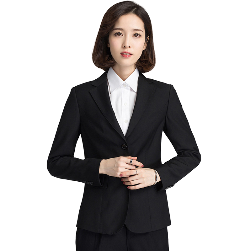 ROMON Women's Slim Fit Business Suit Jacket Professional Office OL Interview Work Commuter Blazer