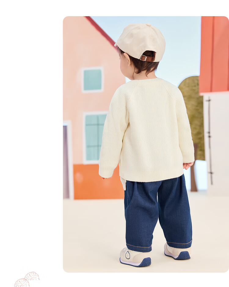 BALABALA Children's Clothing, Kids' Sweater, Boys' Knitwear, Girls' Inner Wear, 2025 Autumn Collection, Loose-Fitting Versatile Style, 209325103202 23