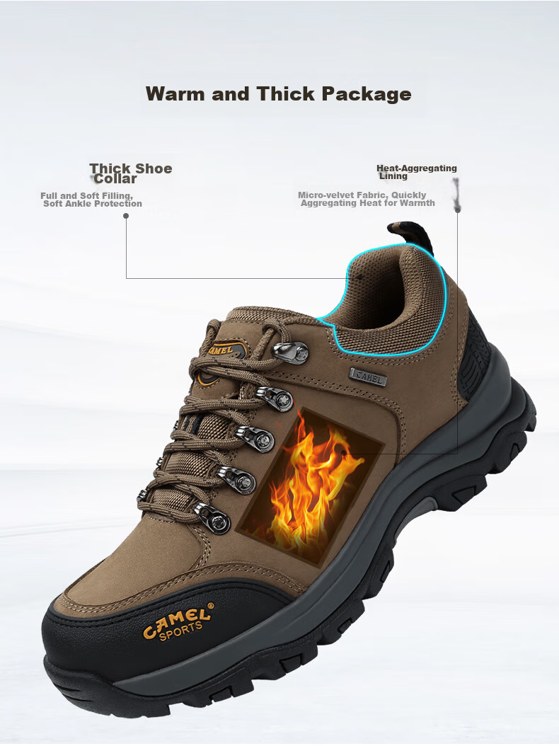 CAMEL Outdoor Hiking Shoes for Men, Leather, Durable, Shock-Absorbing, Casual Sports Shoes for Climbing, Model 6935 8